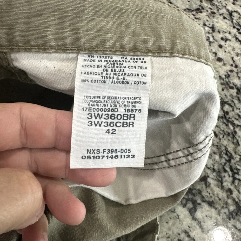 Wrangler Riggs Workwear Relaxed Fit Cargo Carpenter Shorts Men 42 Khaki